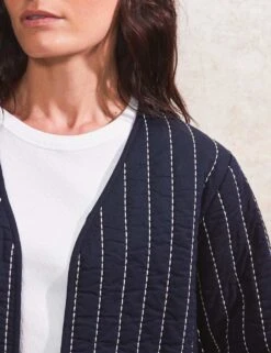 Pure Cotton Striped Padded Jacket -Cyberjammies Store pure cotton striped padded blazer 3