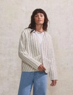 Pure Cotton Striped Padded Jacket -Cyberjammies Store pure cotton striped padded blazer 7