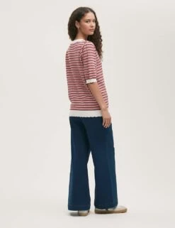 Pure Cotton Striped Short Sleeve Cardigan -Cyberjammies Store pure cotton striped short sleeve cardigan 6