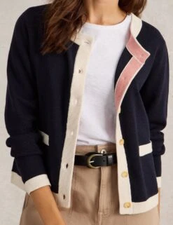 WHITE STUFF Pure Cotton Textured Cardigan -Cyberjammies Store pure cotton textured cardigan 9