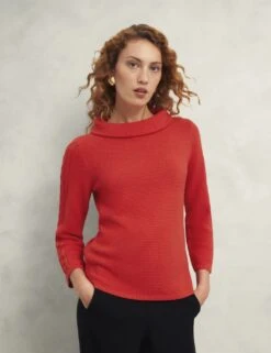 Pure Cotton Textured Roll Neck Jumper -Cyberjammies Store pure cotton textured roll neck jumper 11