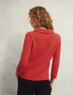 Pure Cotton Textured Roll Neck Jumper -Cyberjammies Store pure cotton textured roll neck jumper 9