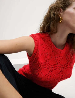 Pure Cotton Textured Slim Fit Knitted Top -Cyberjammies Store pure cotton textured slim fit knitted top 11