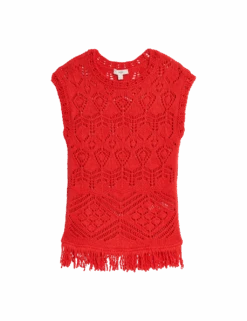 Pure Cotton Textured Slim Fit Knitted Top -Cyberjammies Store pure cotton textured slim fit knitted top