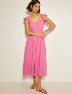 MONSOON Pure Cotton Textured Sweetheart Neckline Midi Beach Dress 15 MONSOON Pure Cotton Textured Sweetheart Neckline Midi Beach Dress -Cyberjammies Store pure cotton textured sweetheart neckline midi beach dress 5