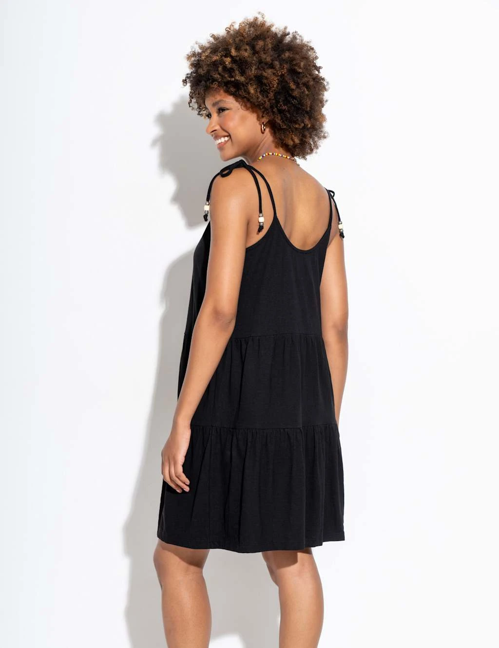 Pour Moi Pure Cotton Tie Detail Mini Tiered Beach Dress 13 Pour Moi Pure Cotton Tie Detail Mini Tiered Beach Dress - Image 13