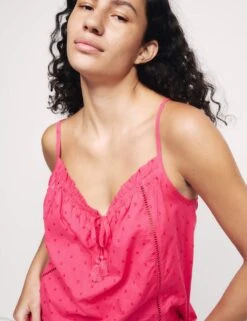 Pure Cotton Tie Front Cami Pyjama Top -Cyberjammies Store pure cotton tie front cami pyjama top 13