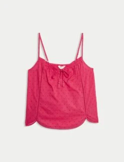 Pure Cotton Tie Front Cami Pyjama Top -Cyberjammies Store pure cotton tie front cami pyjama top 14