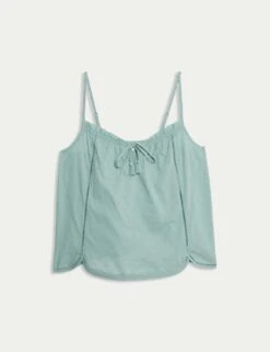 Pure Cotton Tie Front Cami Pyjama Top -Cyberjammies Store pure cotton tie front cami pyjama top 9