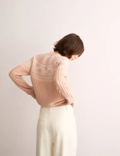 Jaeger Pure Lambswool Fair Isle Funnel Neck Jumper -Cyberjammies Store pure lambswool fair isle funnel neck jumper 11