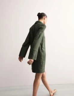 Jaeger Pure Linen Collared Short Shift Dress -Cyberjammies Store pure linen collared knee length shift dress 3