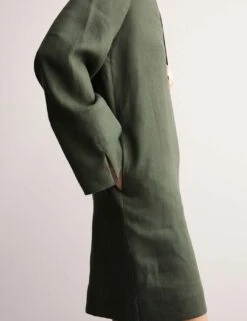 Jaeger Pure Linen Collared Short Shift Dress -Cyberjammies Store pure linen collared knee length shift dress 5