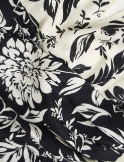 Pure Linen Floral V-Neck Midi Skater Dress 27 Pure Linen Floral V-Neck Midi Skater Dress -Cyberjammies Store pure linen floral v neck midi skater dress 11