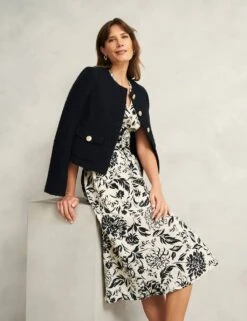 Pure Linen Floral V-Neck Midi Skater Dress 31 Pure Linen Floral V-Neck Midi Skater Dress -Cyberjammies Store pure linen floral v neck midi skater dress 15