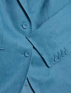 Jaeger Pure Linen Straight Back Tie Detail Blazer -Cyberjammies Store pure linen straight back tie detail blazer 10