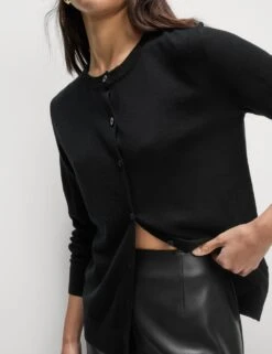 Pure Merino Wool Crew Neck Cardigan -Cyberjammies Store pure merino wool crew neck cardigan 11