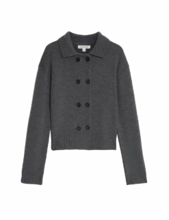 Pure Merino Wool Cropped Knitted Jacket -Cyberjammies Store pure merino wool cropped knitted jacket