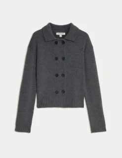 Pure Merino Wool Cropped Knitted Jacket -Cyberjammies Store pure merino wool cropped knitted jacket 6