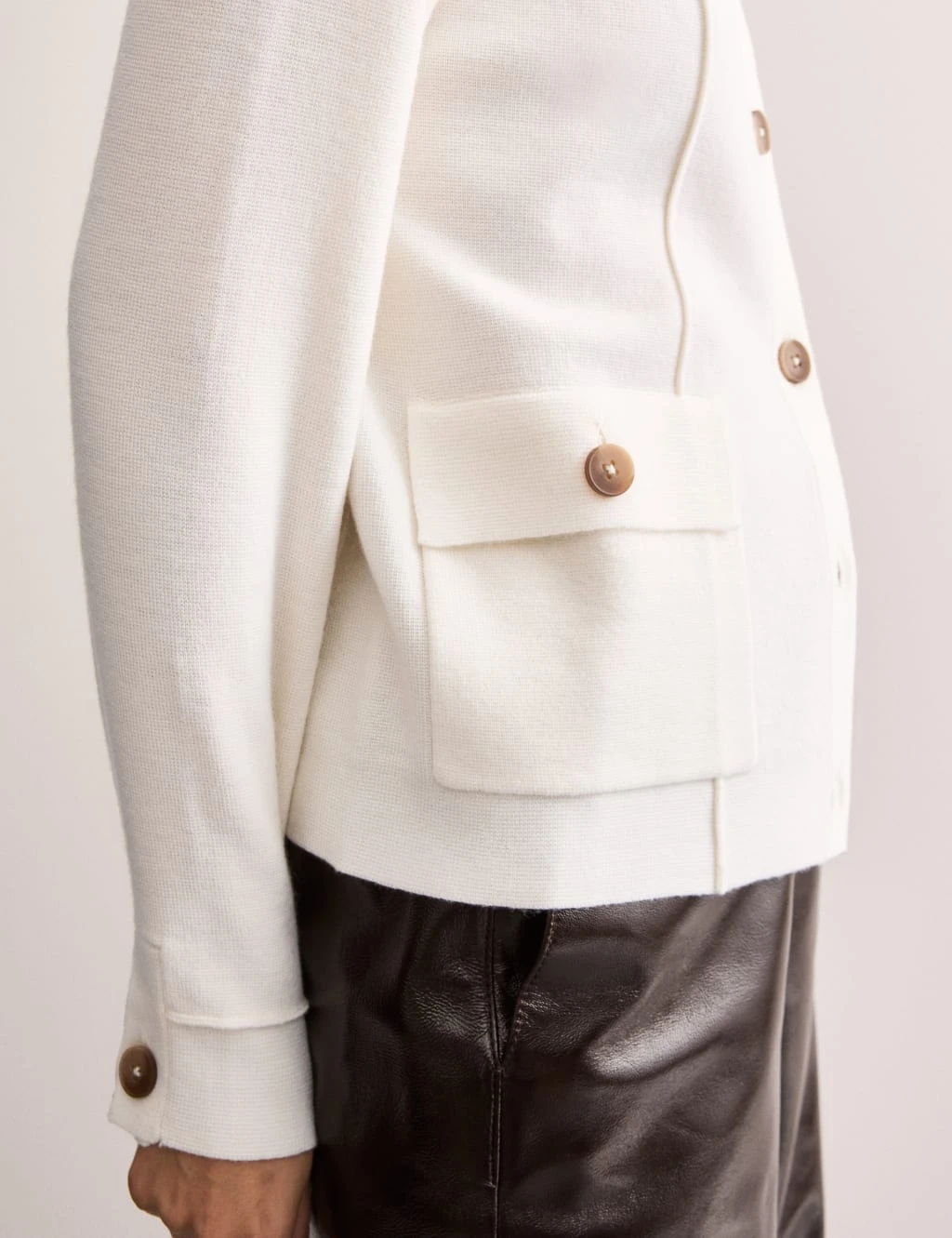 Jaeger Pure Merino Wool Knitted Jacket 14 Jaeger Pure Merino Wool Knitted Jacket - Image 14