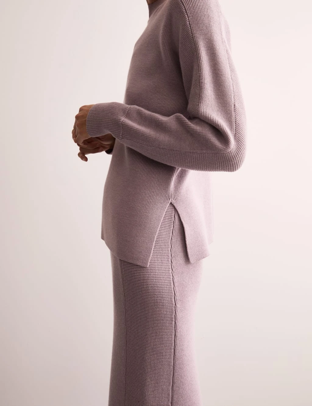 Jaeger Pure Merino Wool Ribbed Funnel Neck Jumper 14 Jaeger Pure Merino Wool Ribbed Funnel Neck Jumper - Image 14