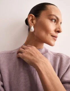 Jaeger Pure Merino Wool Ribbed Funnel Neck Jumper 30 Jaeger Pure Merino Wool Ribbed Funnel Neck Jumper -Cyberjammies Store pure merino wool ribbed funnel neck jumper 14