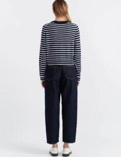 CHINTI & PARKER Pure Merino Wool Striped V-Neck Cardigan -Cyberjammies Store pure merino wool striped v neck cardigan 3