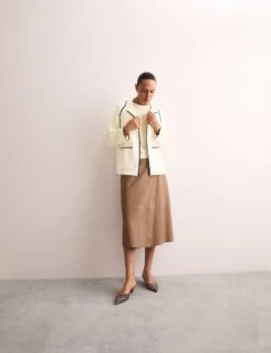 Jaeger Pure Merino Wool Tipped Detail Cardigan -Cyberjammies Store pure merino wool tipped detail cardigan 7