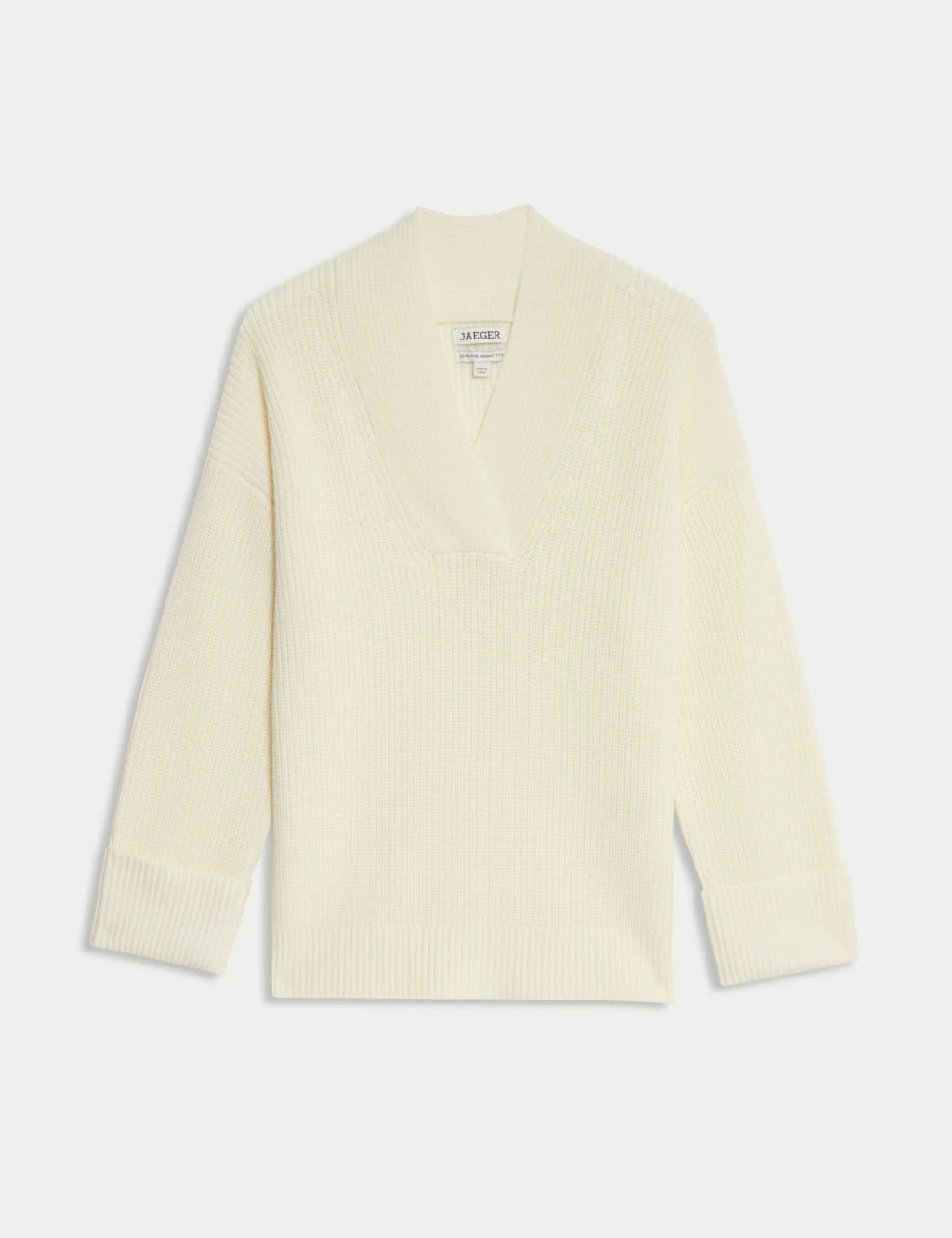 Jaeger Pure Merino Wool V-Neck Relaxed Jumper 14 Jaeger Pure Merino Wool V-Neck Relaxed Jumper - Image 14