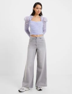 French Connection Relaxed Pure Cotton Mid Rise Wide Leg Jeans -Cyberjammies Store relaxed pure cotton mid rise wide leg jeans 7