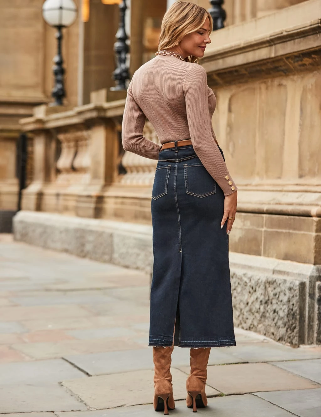 Ribbed Button Detail Fitted Jumper 8 Ribbed Button Detail Fitted Jumper - Image 8