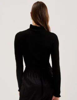 Ted Baker Ribbed Funnel Neck Frill Detail Jumper -Cyberjammies Store ribbed funnel neck frill detail jumper 3