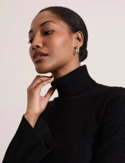 Ribbed Roll Neck Fluted Sleeve Jumper 27 Ribbed Roll Neck Fluted Sleeve Jumper -Cyberjammies Store ribbed roll neck fluted sleeve jumper 11