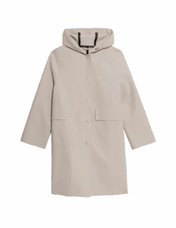 Rubber Hooded Clean Longline Parka Coat -Cyberjammies Store rubber hooded clean longline parka coat