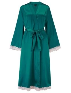 Pour Moi Satin & Lace Wide Sleeve Robe -Cyberjammies Store satin and lace wide sleeve robe 8