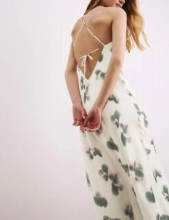 Satin Floral Long Chemise -Cyberjammies Store satin floral long chemise 11