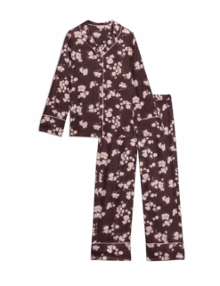 Satin Floral Print Pyjama Set -Cyberjammies Store satin floral print pyjama set 1