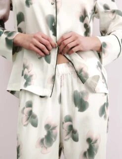 Satin Floral Print Pyjama Set -Cyberjammies Store satin floral print pyjama set 11