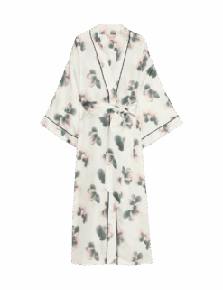Satin Floral Wide Sleeve Wrap 23 Satin Floral Wide Sleeve Wrap -Cyberjammies Store satin floral wide sleeve wrap
