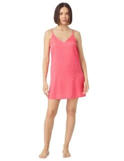 DKNY Satin Geometric Strappy Short Chemise -Cyberjammies Store satin geometric strappy short chemise 4