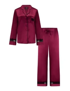 Pour Moi Satin Lace Pyjama Set -Cyberjammies Store satin lace pyjama set 16