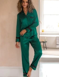 Pour Moi Satin Lace Pyjama Set -Cyberjammies Store satin lace pyjama set 9