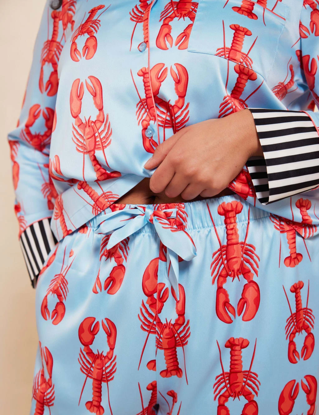 Satin Lobster Print Pyjama Set 12 Satin Lobster Print Pyjama Set - Image 12