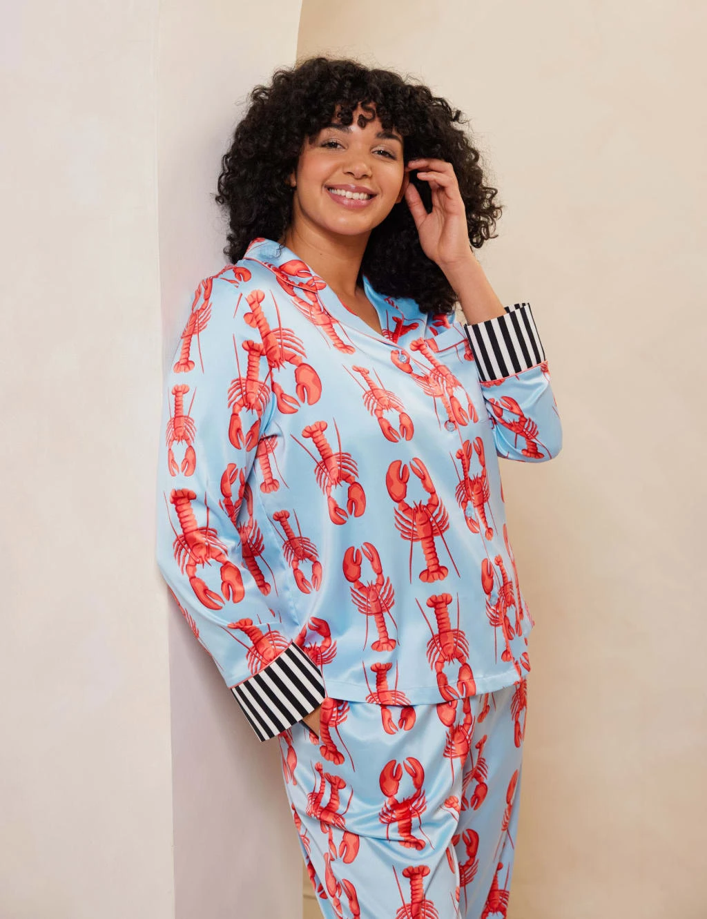 Satin Lobster Print Pyjama Set 13 Satin Lobster Print Pyjama Set - Image 13