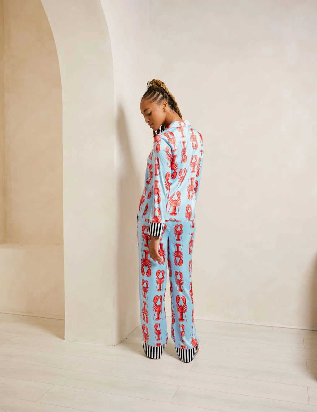 Satin Lobster Print Pyjama Set 20 Satin Lobster Print Pyjama Set - Image 20