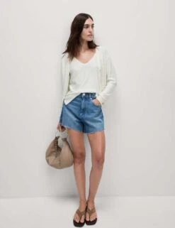 Sequin Textured V-Neck Knitted Vest -Cyberjammies Store sequin textured v neck knitted vest 12