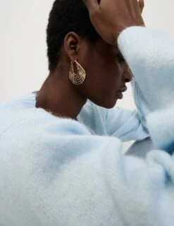 Slash Neck Relaxed Jumper With Alpaca -Cyberjammies Store slash neck relaxed jumper with alpaca 6