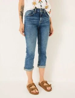 Slim Fit Turn Up Cropped Jeans -Cyberjammies Store slim fit turn up cropped jeans 8