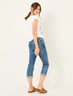 Slim Fit Turn Up Cropped Jeans -Cyberjammies Store slim fit turn up cropped jeans 9