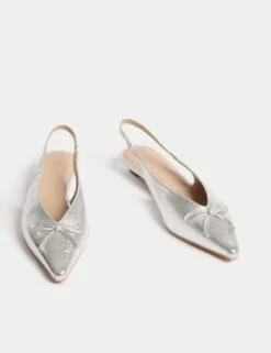 Bow Wedge Slingback Shoes -Cyberjammies Store slip on flatform slingback shoes