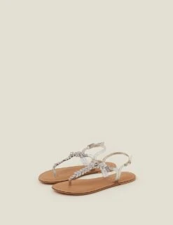 Accessorize Sparkle Ankle Strap Flat Toe Thong Sandals -Cyberjammies Store sparkle ankle strap flat toe thong sandals 4